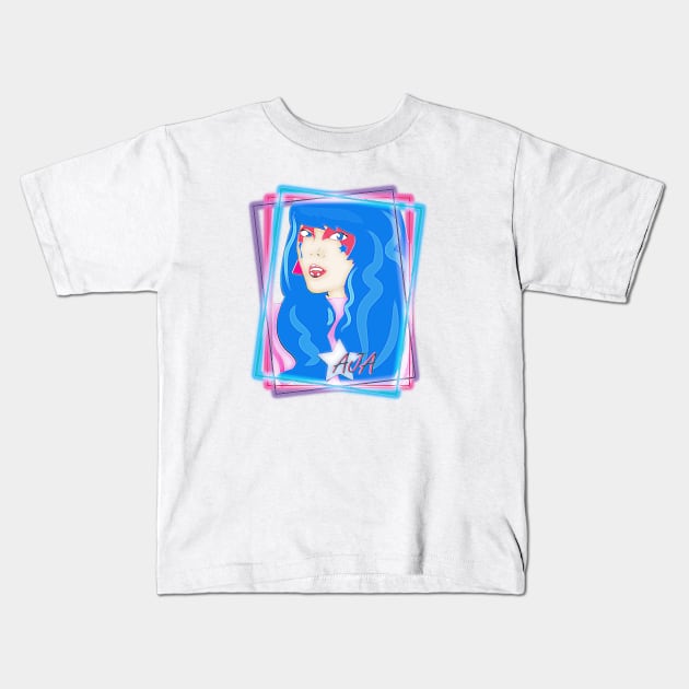 Aja Neon Paint Kids T-Shirt by G9Design